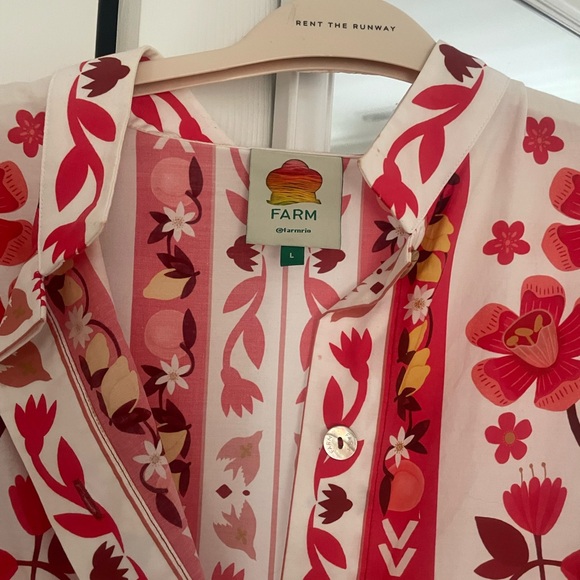 FARM Rio Floral Mini Dress - Red, Pink, Yellow - Picture 2 of 4